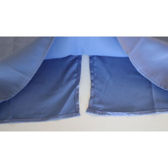 WeWoreWhat WWD18-1 Women's Sz 0 Slate Blue Cowl Midi Satin Charmeuse Dress - Picture 12 of 14